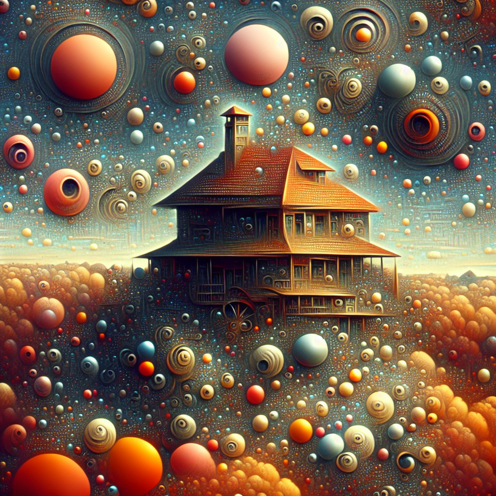 Künstlerische Interpretation des Traumsymbols: Dach