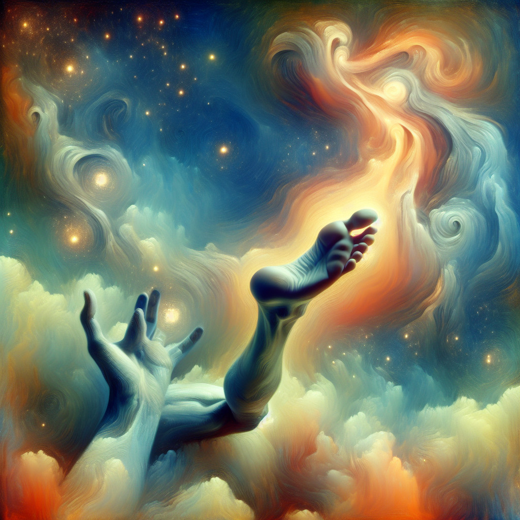 Künstlerische Interpretation des Traumsymbols: Klumpfuß