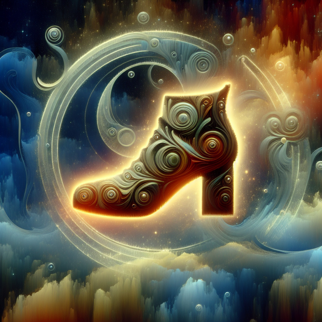 Künstlerische Interpretation des Traumsymbols: Schuhe