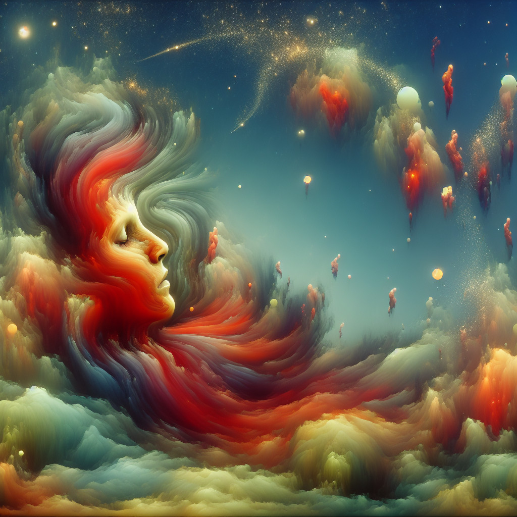 Künstlerische Interpretation des Traumsymbols: Sorgen