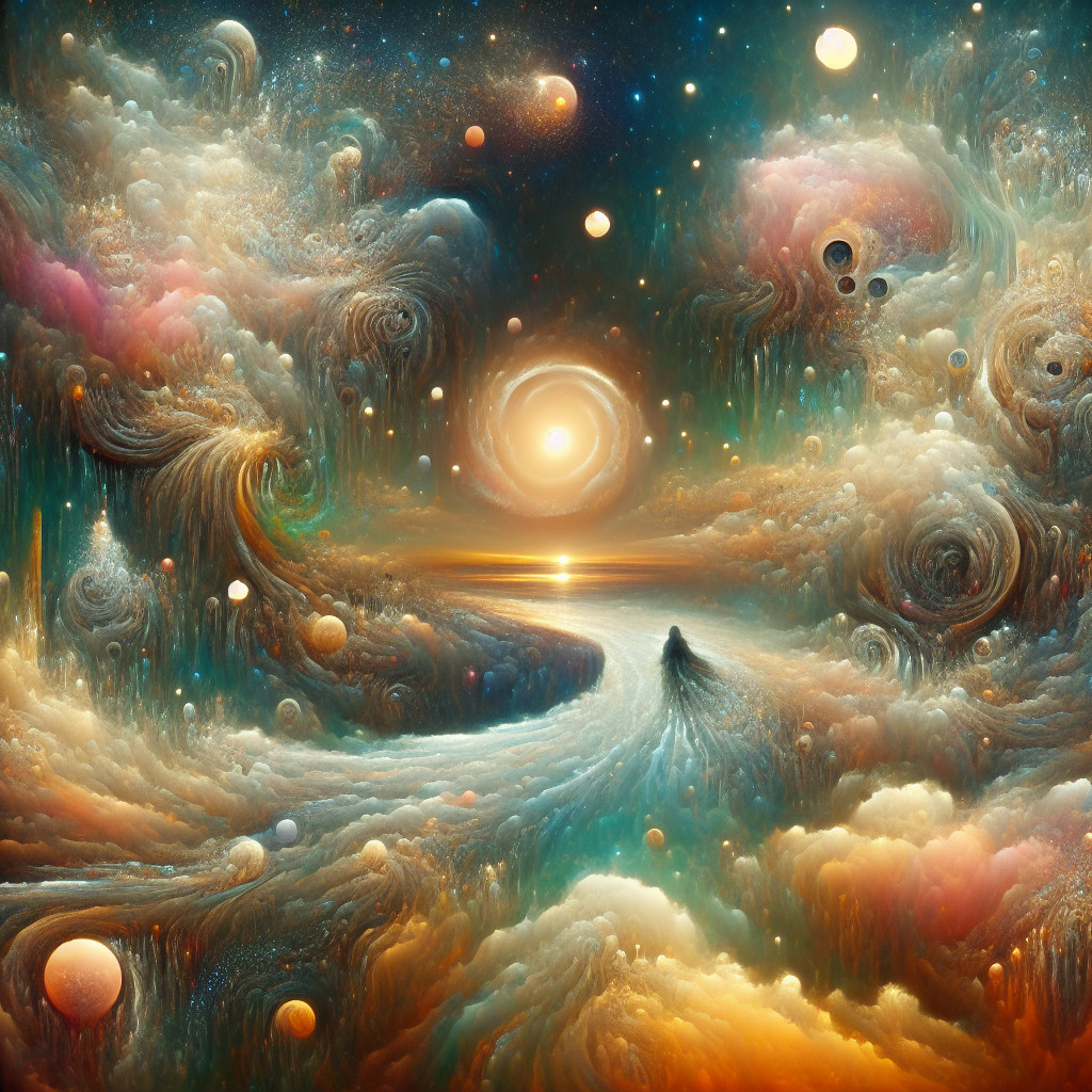 Künstlerische Interpretation des Traumsymbols: Trüber fluß