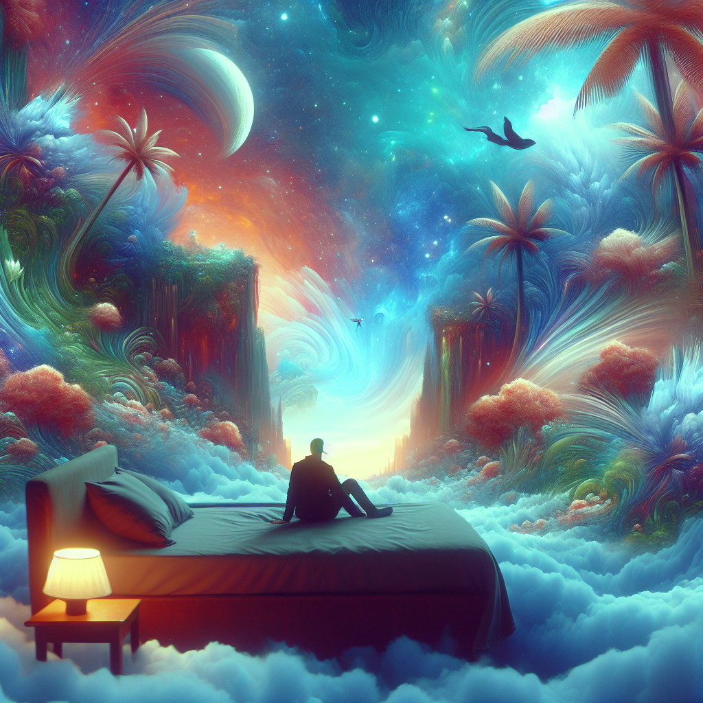 Künstlerische Interpretation des Traumsymbols: Urlaub