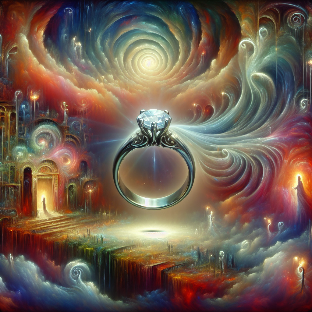 Künstlerische Interpretation des Traumsymbols: Verlobungsring
