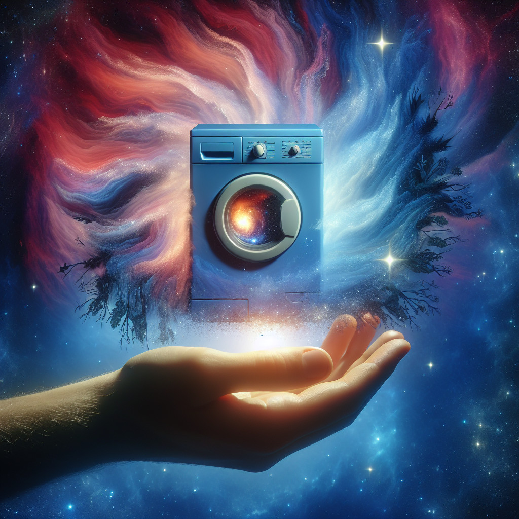 Künstlerische Interpretation des Traums: Großes Haus in den Bergen. Erdbeben, ein Teil ist...