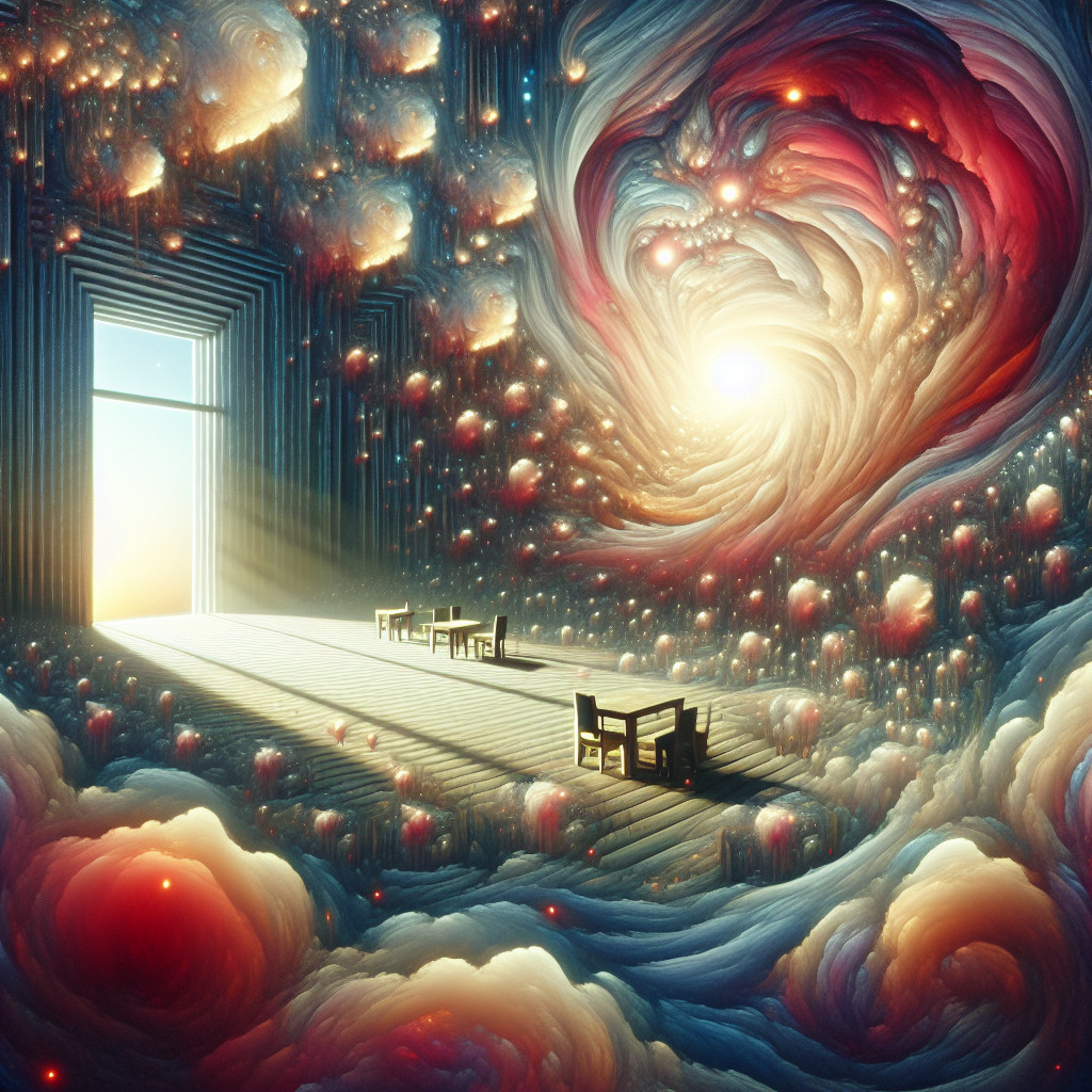 Künstlerische Interpretation des Traumsymbols: Zimmer